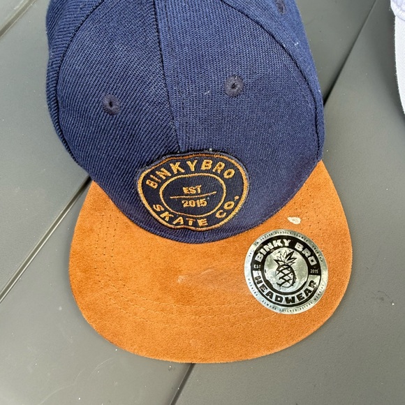 BinkyBro Navy and Tan Cap (infant size) - Picture 1 of 4